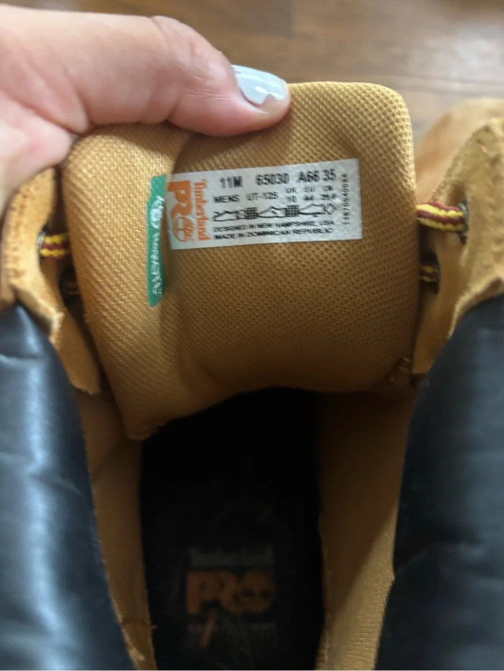 Timberland Wheat Brown Work Boots with Black Collar